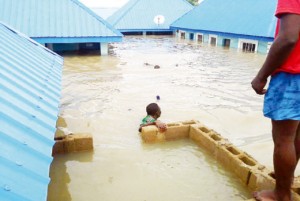 A flooded neighbourhood