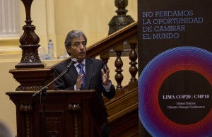 Peru’s environment minister, Manuel Pulgar-Vidal, during one of the many events held to promote the COP 20. As chairman of the conference, his negotiating ability and energy will be crucial to the progress made towards a new draft climate agreement. Photo credit: COP20 Peru