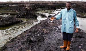 A fish farmer whose farm was destroyed after the 2008 oil spill. Photo credit: amnesty.org.uk