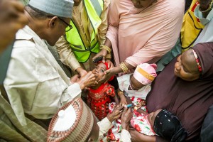 Mr President administering the vaccine