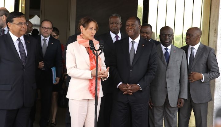 Ms. Royal with President Ouattara Alasane