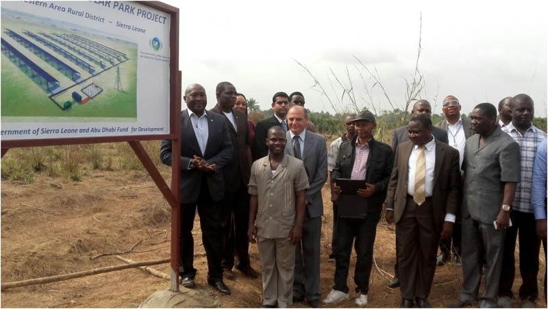 Stakeholders during the official kick-off and ground breaking of the project in Freetown, Sierra Leone 