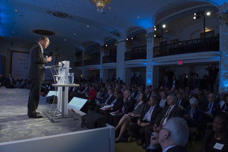 Secretary-General Ban Ki-moon addresses the opening session of the summit “Climate Action 2016: Catalysing a Sustainable Future”. Photo credit: UN Photo/Eskinder Debebe