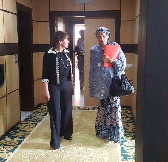 Amina Mohammed with her Moroccan counterpart, Hakima El Haite