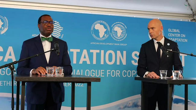 Akinwumi Adesina and Patrick Verkooijen