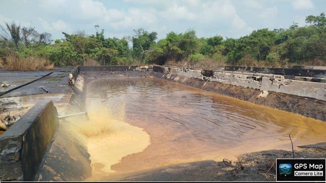 Illegal bunkering site